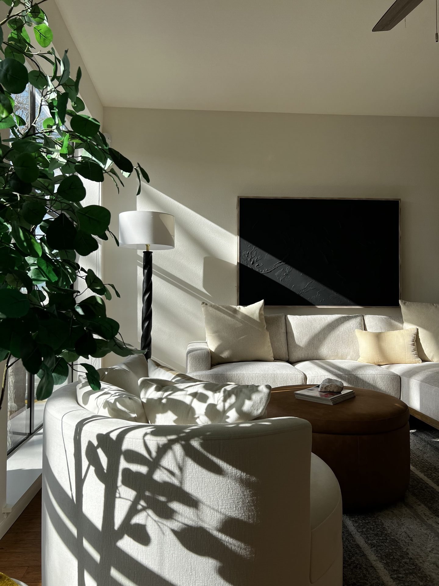 Overview of a completed residential interior design project.